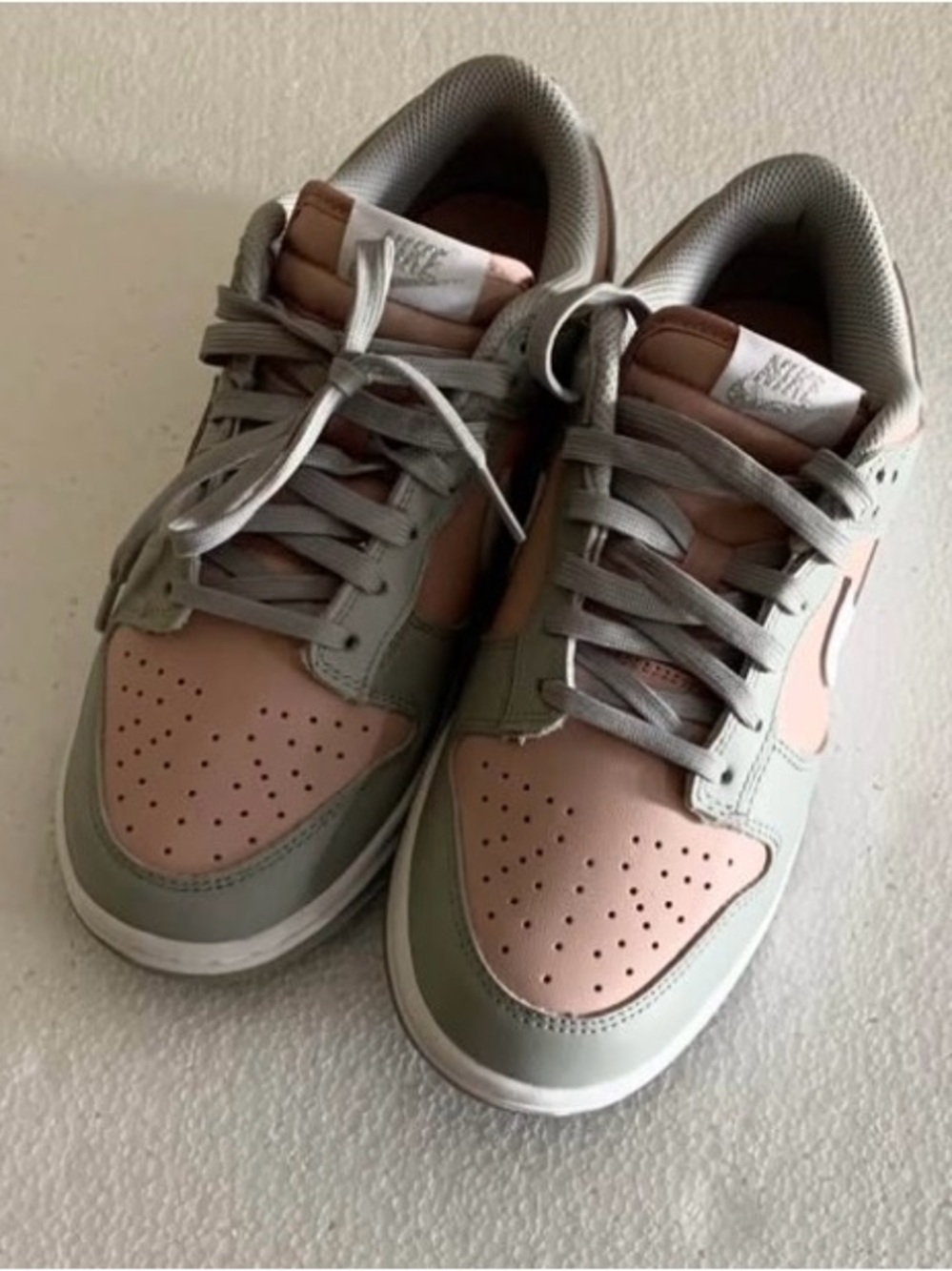 Nike Women’s Low-Top Sneakers in Blush Pink and Sage